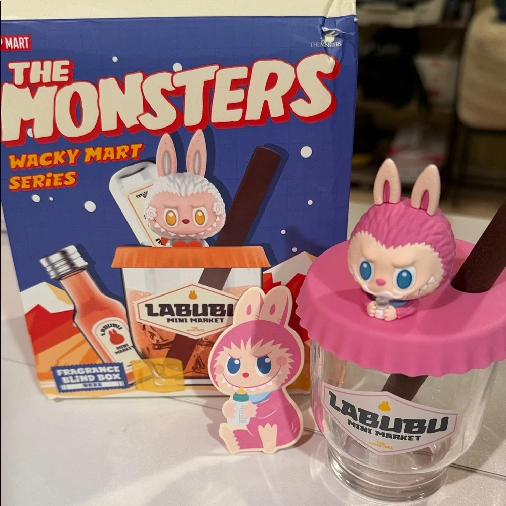 Pop Mart The Monsters Wacky Mart Series Labubu fragrance diffuser Pink Authentic